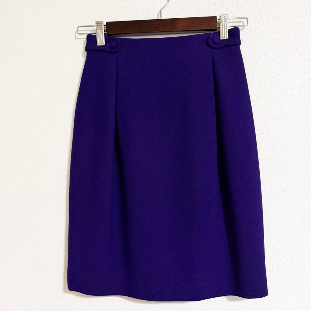 Vintage Talbots Purple Wool Pencil Skirt